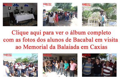 Fotos dos alunos de Bacabal em visita ao Memorial da balaiada em Caxias