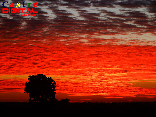 Foto do pôr do sol em Bacabal - MA
