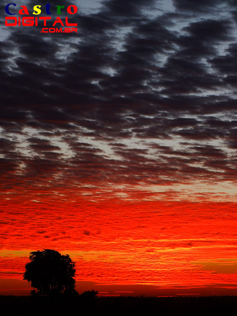 Foto do pôr do sol em Bacabal - MA