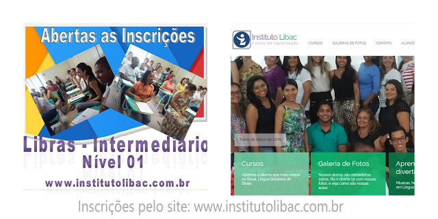 Inscrições para curso intermediário de Libras módulo I em Bacabal – MA (turma 1/2016)