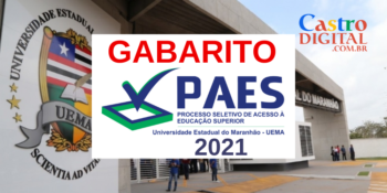 Gabarito da prova do PAES 2021 – Vestibular UEMA e UEMASUL e regras de classificação e eliminação