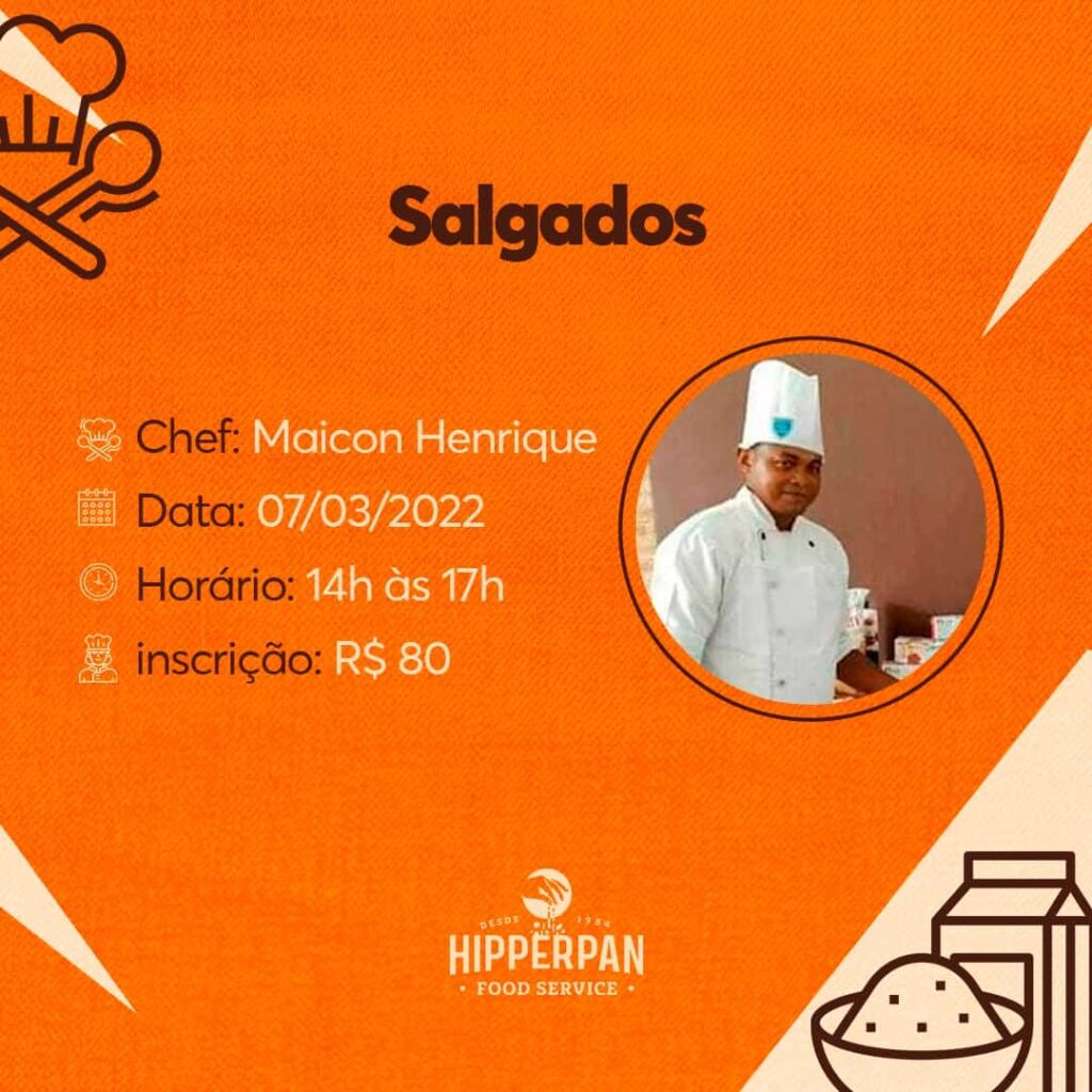 Inscrição para cursos em Bacabal na área de gastronomia promovidos pela Hipperpan